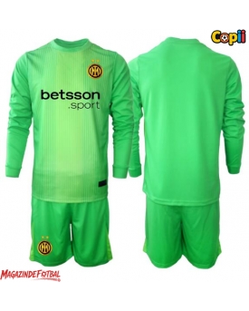 Inter Milan Portarii Echipament de Fotbal Replică 2025-26 Copii Treilea Mâneci Lungi (+ Șorturi)